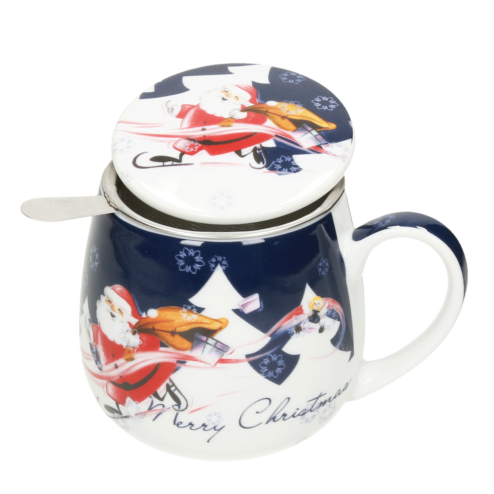 Kubek z zaparzaczem Merry Christmas - Św. Mikołaj - Könitz