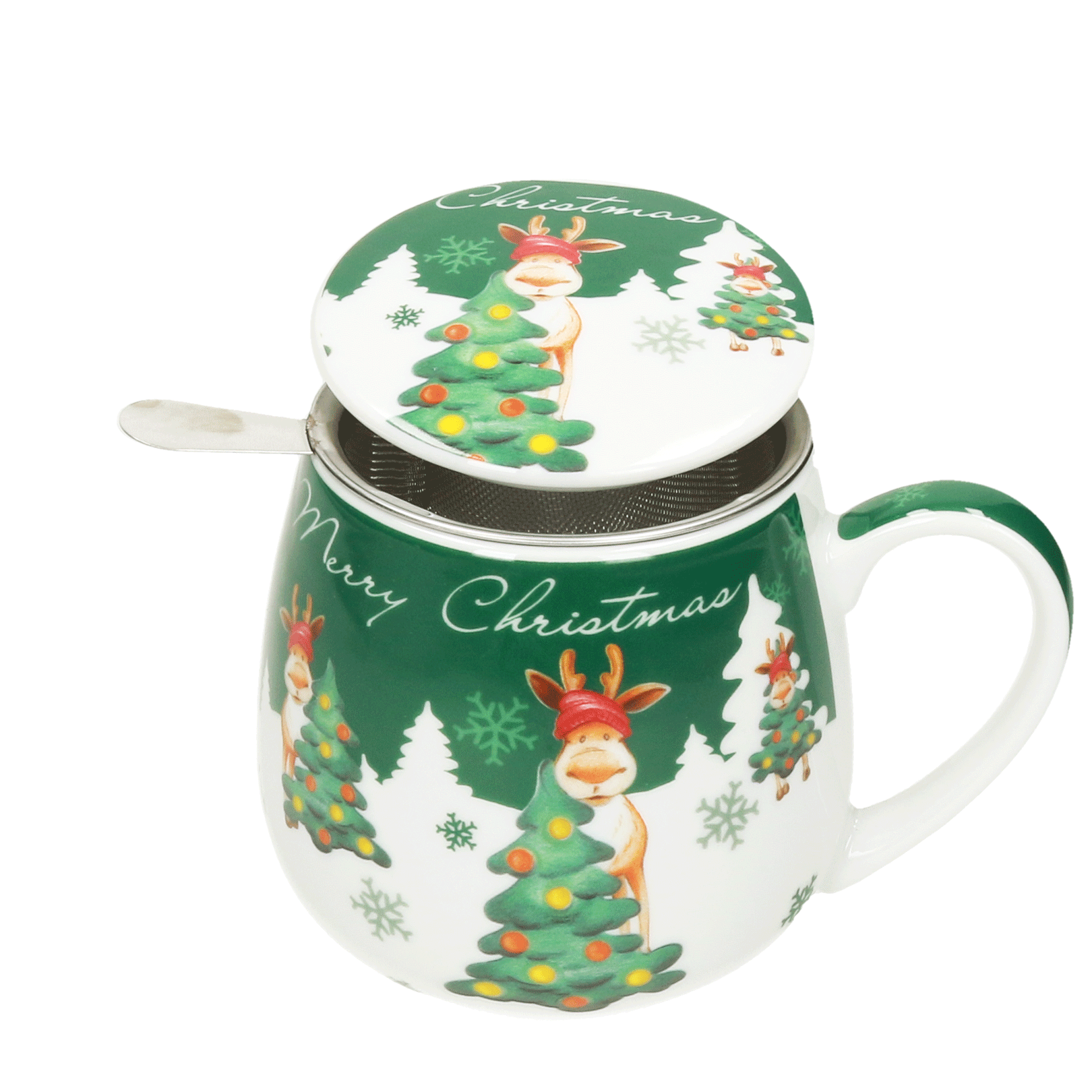 Kubek z zaparzaczem Merry Christmas - Łoś - Könitz