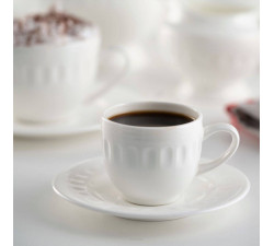 Zestaw 6 filiżanek do espresso Mesyna White