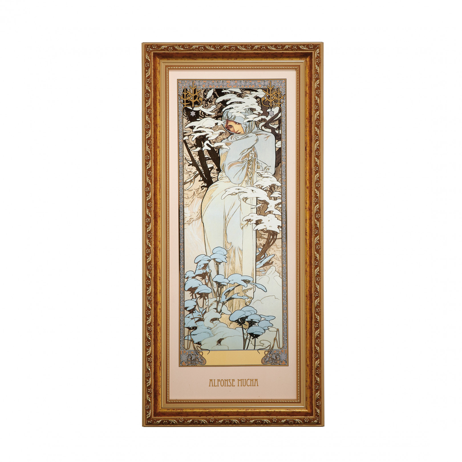 Obraz na porcelanie 57 cm A. Mucha - Zima 1900 - Goebel