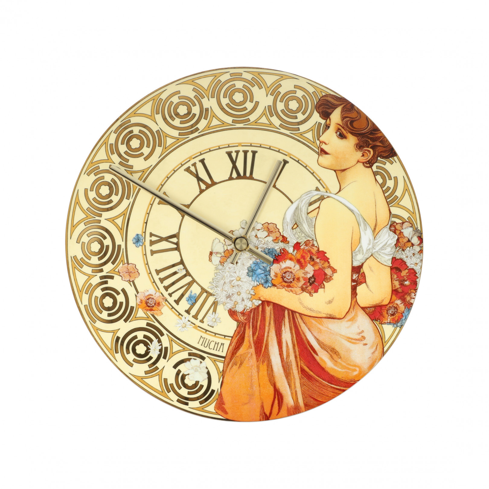 Zegar porcelanowy 31 cmA. Mucha - Lato 1900 -  Goebel