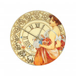 Alphonse-Mucha-Lato-1900-zegar-porcelanowy-31-cm-Goebel
