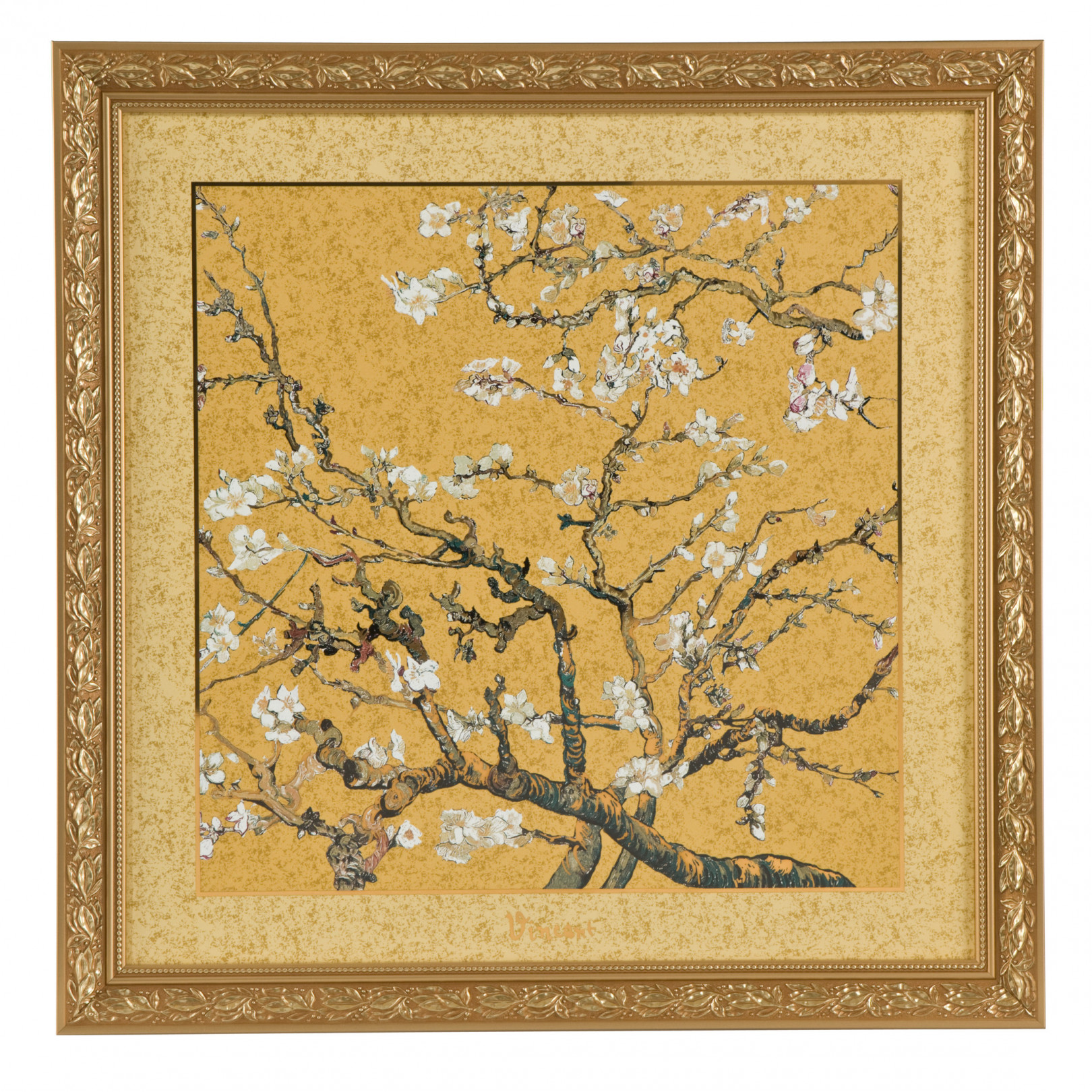 Obraz na porcelanie 68 cm V. van Gogh - Drzewo migdałowca złoty - Goebel