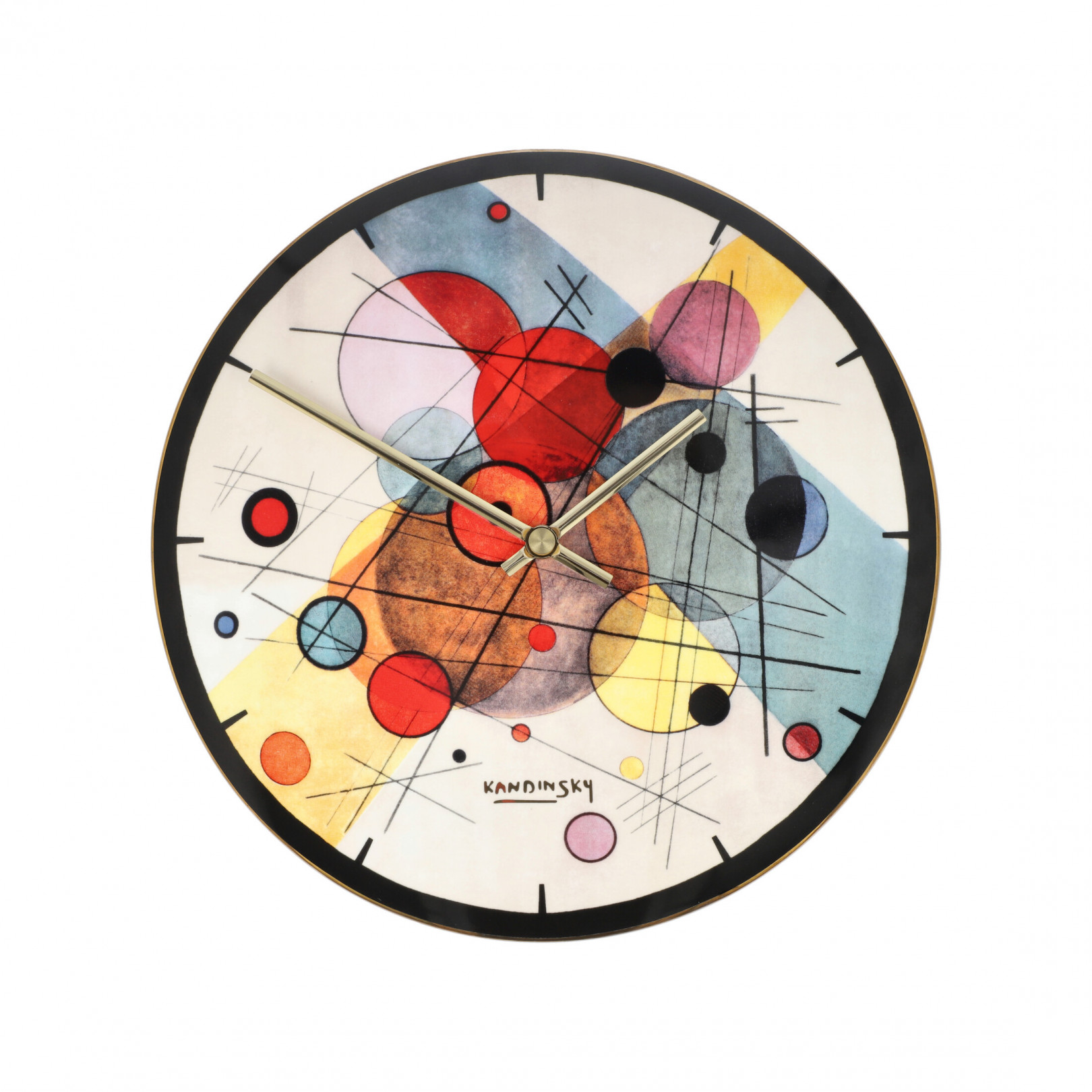 Zegar porcelanowy 31 cm W.Kandinsky - Kręgi w kręgu - Goebel
