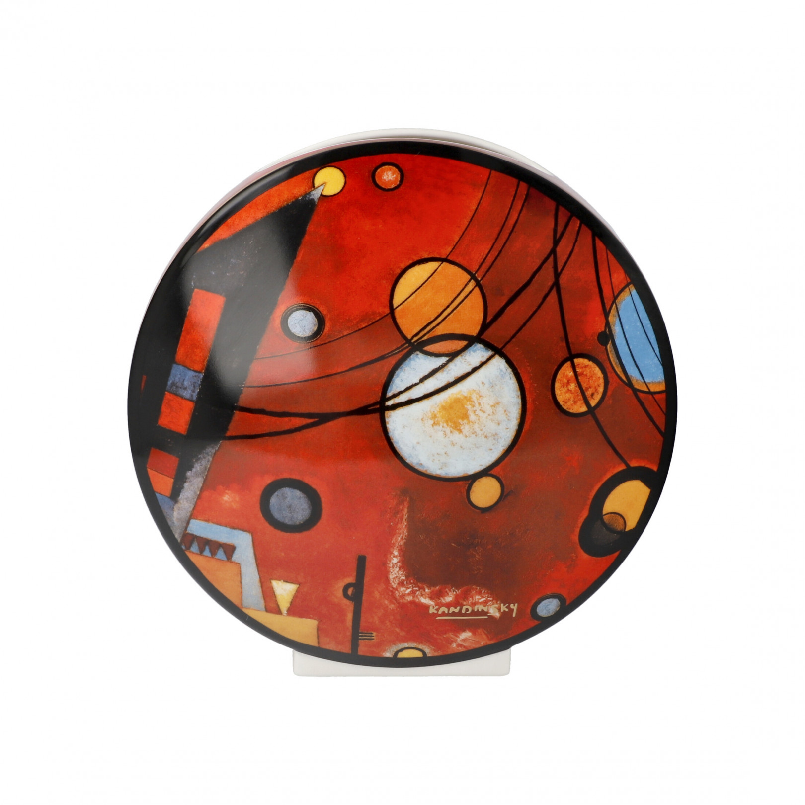 W.Kandinsky - Heavy Red - Wazon porcelanowy 20 cm Goebel
