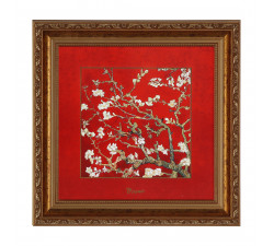 Obraz na porcelanie 31,5 cm  V. van Gogh - Kwiat migdałowca czerwony - Goebel