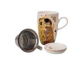 Gustaw-Klimt-Pocałunek-kubek-porcelanowy-z-zaparzaczem-Goebel