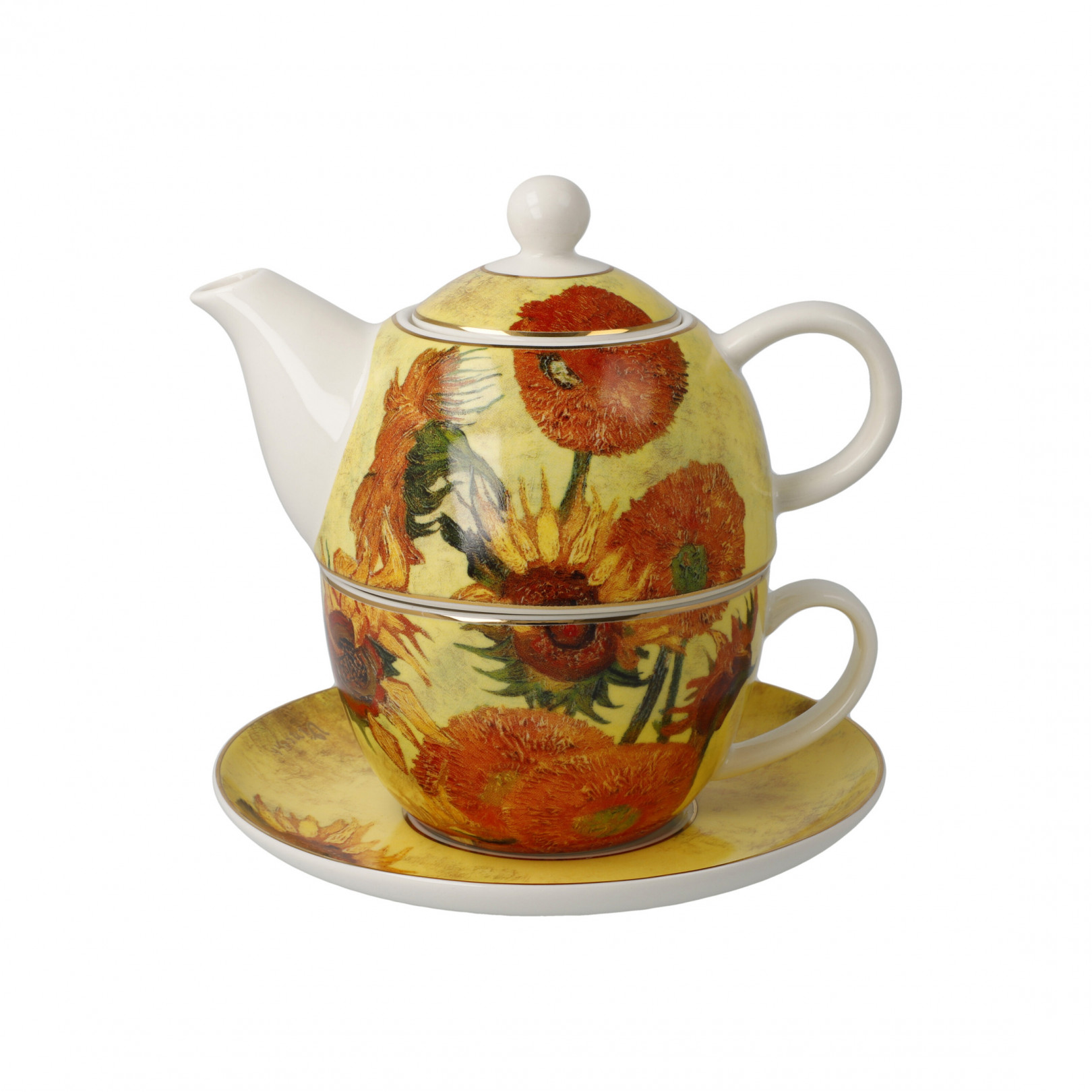 Zestaw do parzenia herbaty V. van Gogh - Słoneczniki - Goebel