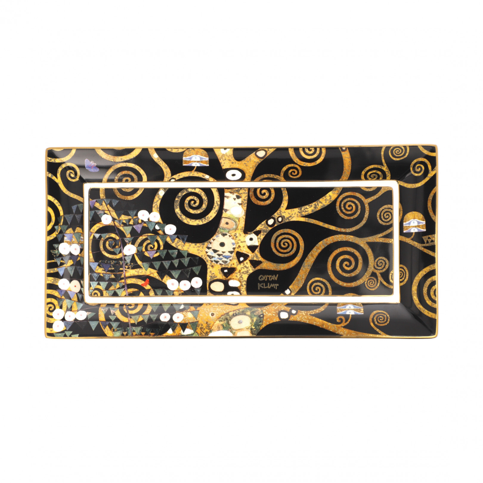 Misa prostokątna 24 cm G.Klimt  -Drzewo życia - Goebel