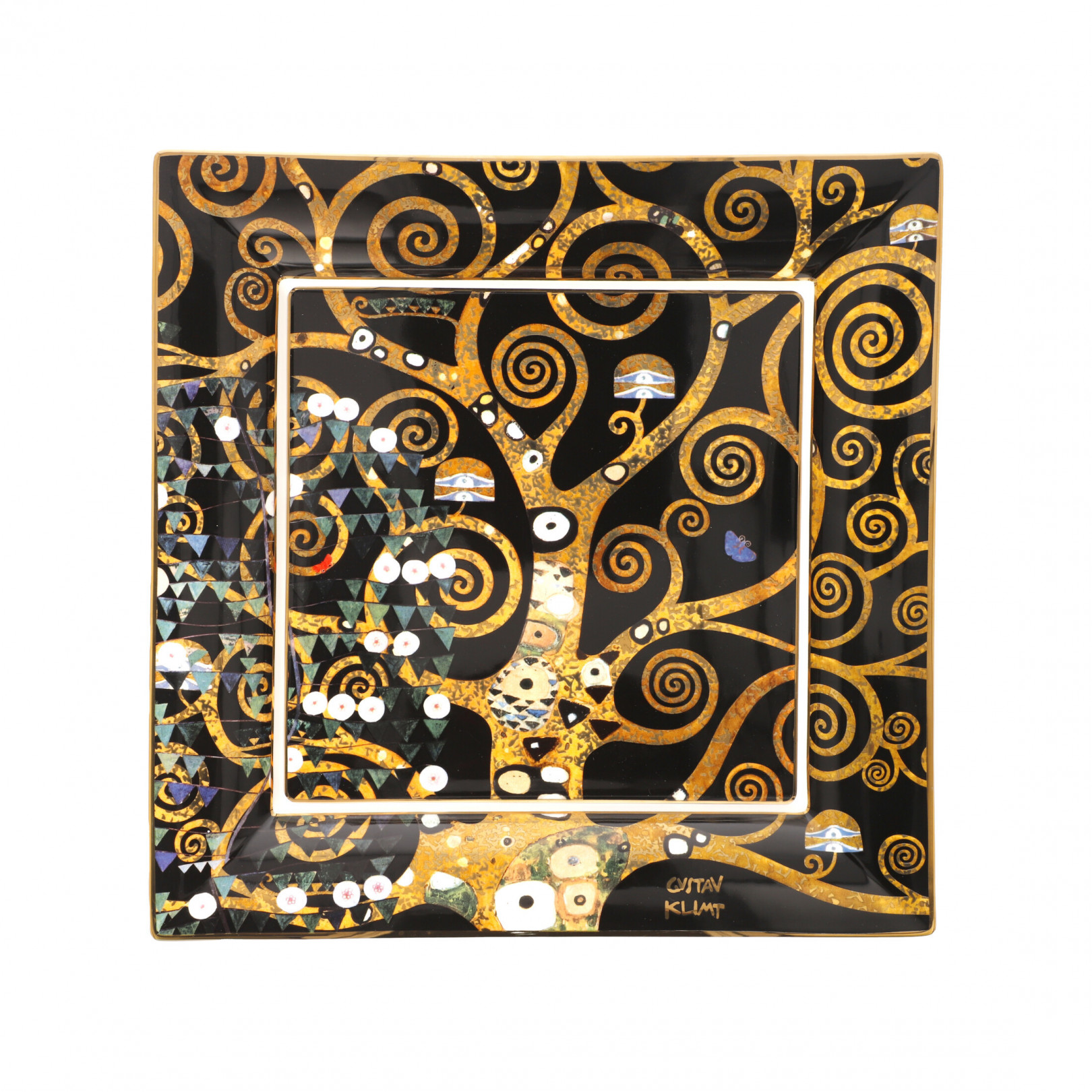 Misa kwadratowa 30 cm G.Klimt  -Drzewo życia - Goebel