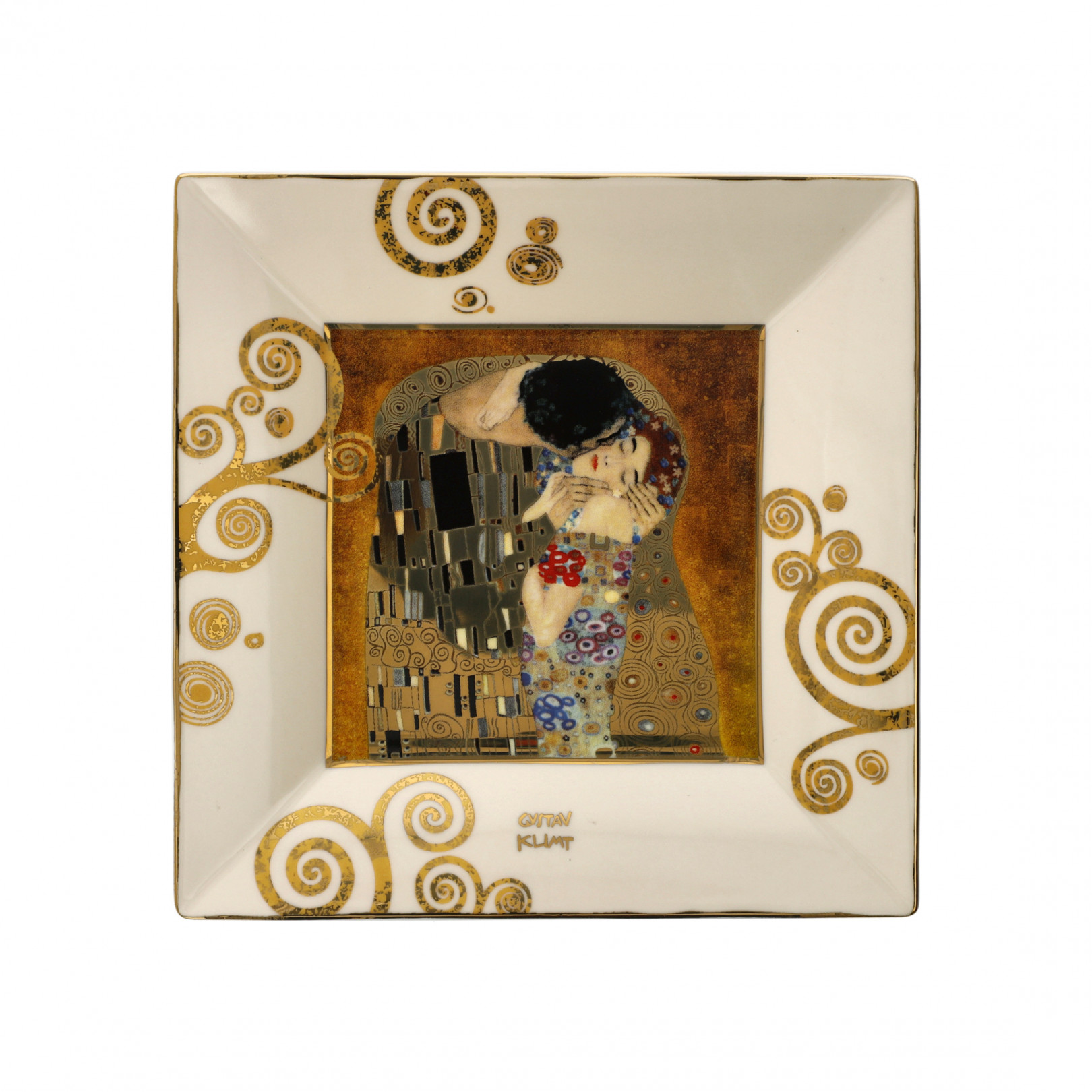 Misa kwadratowa 12 cm G.Klimt  -Pocałunek - Goebel