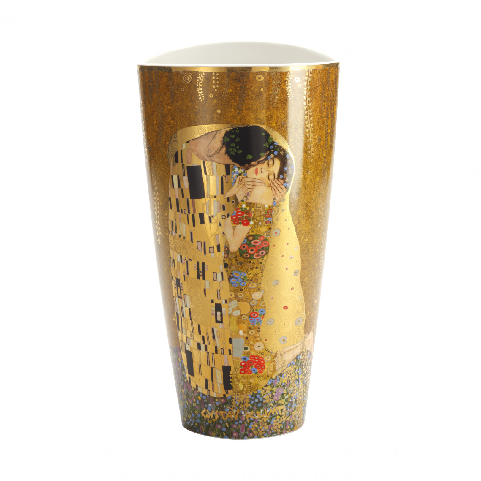 Wazon 28 cm G.Klimt - Pocałunek - Goebel