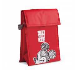 Torba termiczna / Lunch box Mickey"Live Laugh Love" czerwona