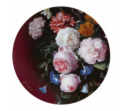 J.D. de Heem - Kwiaty w wazonie - Obraz na porcelanie 41 cm