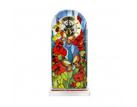 L.C.Tiffany-Motyle-Zegar-szklany-32-cm-Goebel