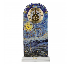 Zegar szklany 32 cm V. van Gogh - Gwieździsta Noc - Goebel