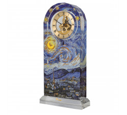 Zegar szklany 32 cm V. van Gogh - Gwieździsta Noc - Goebel
