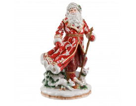 Figura-Mikołaj-w-czerwonym-płaszczu-47,5-cm-Fitz-and-Floyd-Goebel