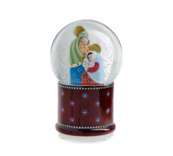 Kula śnieżna obrotowa z pozytywką Święta Rodzina 16 cm - Egan Italy