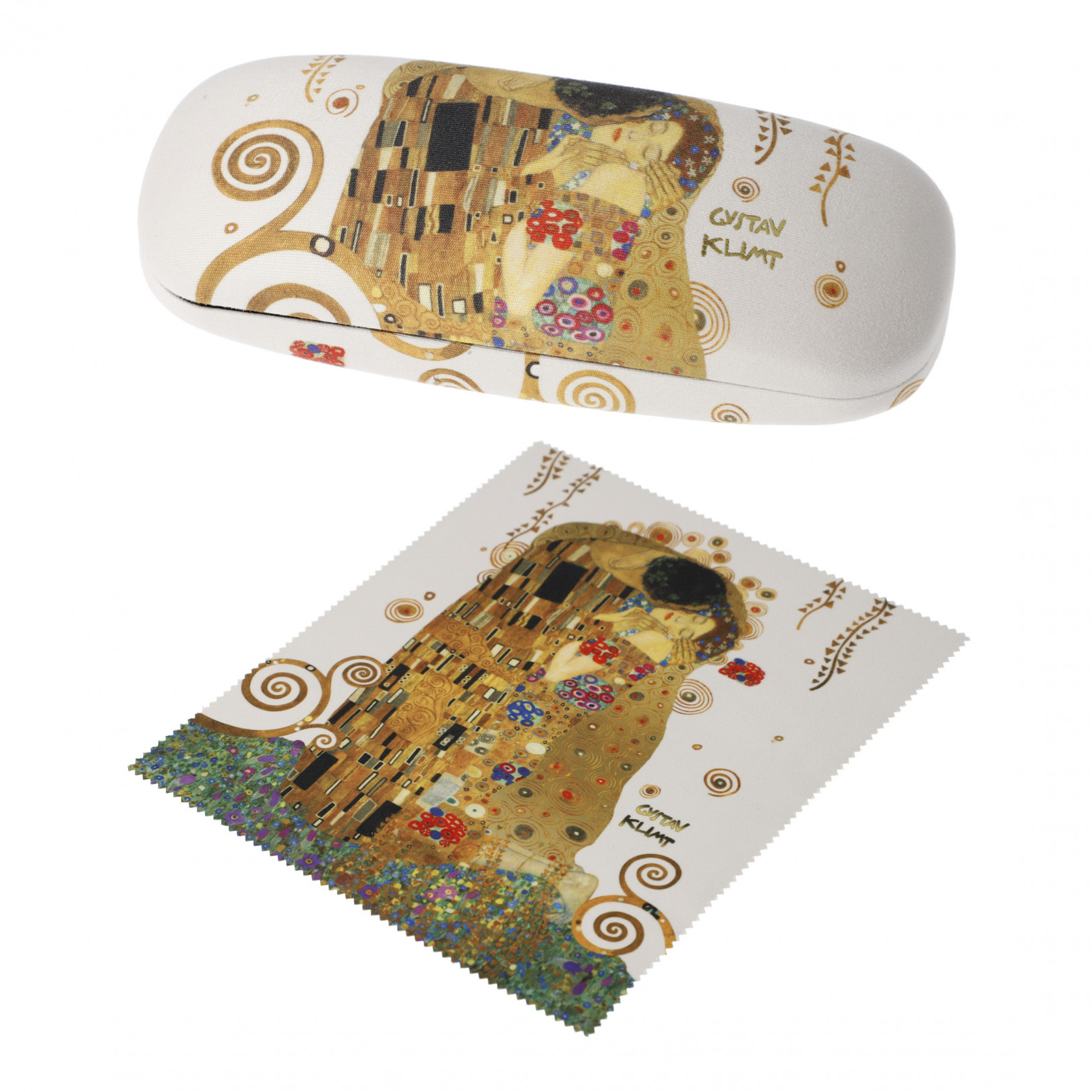 Etui na okulary i chusteczka - G.Klimt - Pocałunek - Goebel