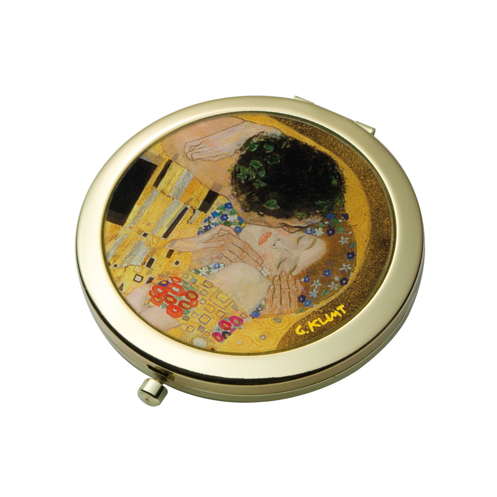 Lusterko kieszonkowe -  G. Klimt - Pocałunek - Goebel