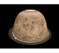 Lampion porcelanowy- Papugi