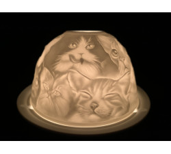 Lampion porcelanowy- Koty