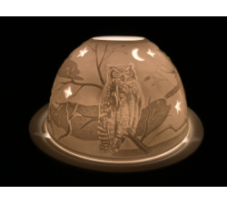 Lampion porcelanowy- Sowy