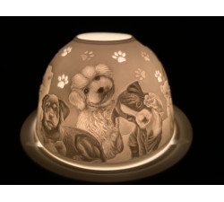 Lampion porcelanowy- Psy