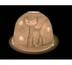 Lampion porcelanowy- Koty 2