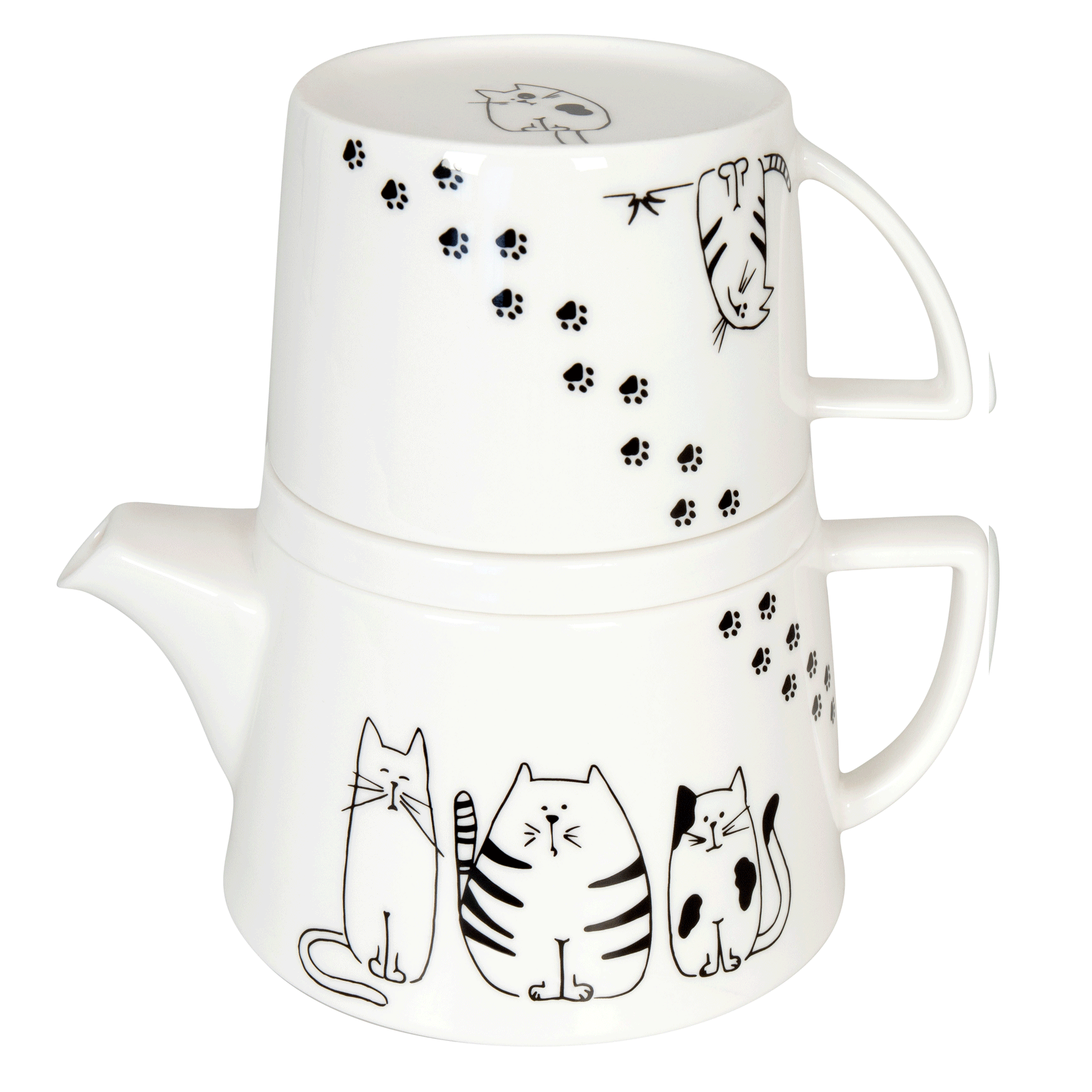 Zestaw do parzenia herbaty - Zabawne koty - Könitz