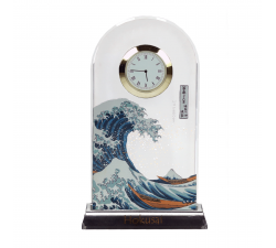 K. Hokusai  - Wielka fala - Zegar szklany 18,5 cm