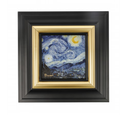 Obraz na porcelanie 16 cm V. van Gogh - Gwieździsta noc - Goebel