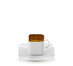 Filiżanka do espresso System biała/złoty Ćmielów