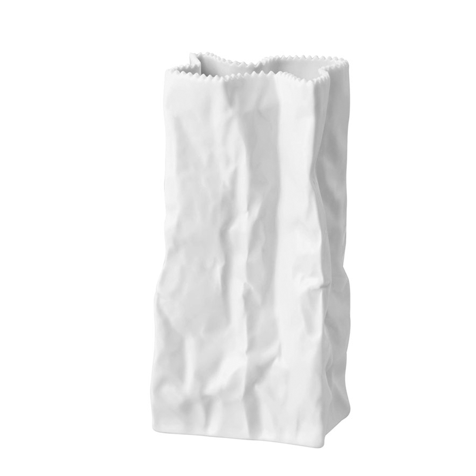 Wazon 22 cm Paper Bag biały glazurowany Rosenthal