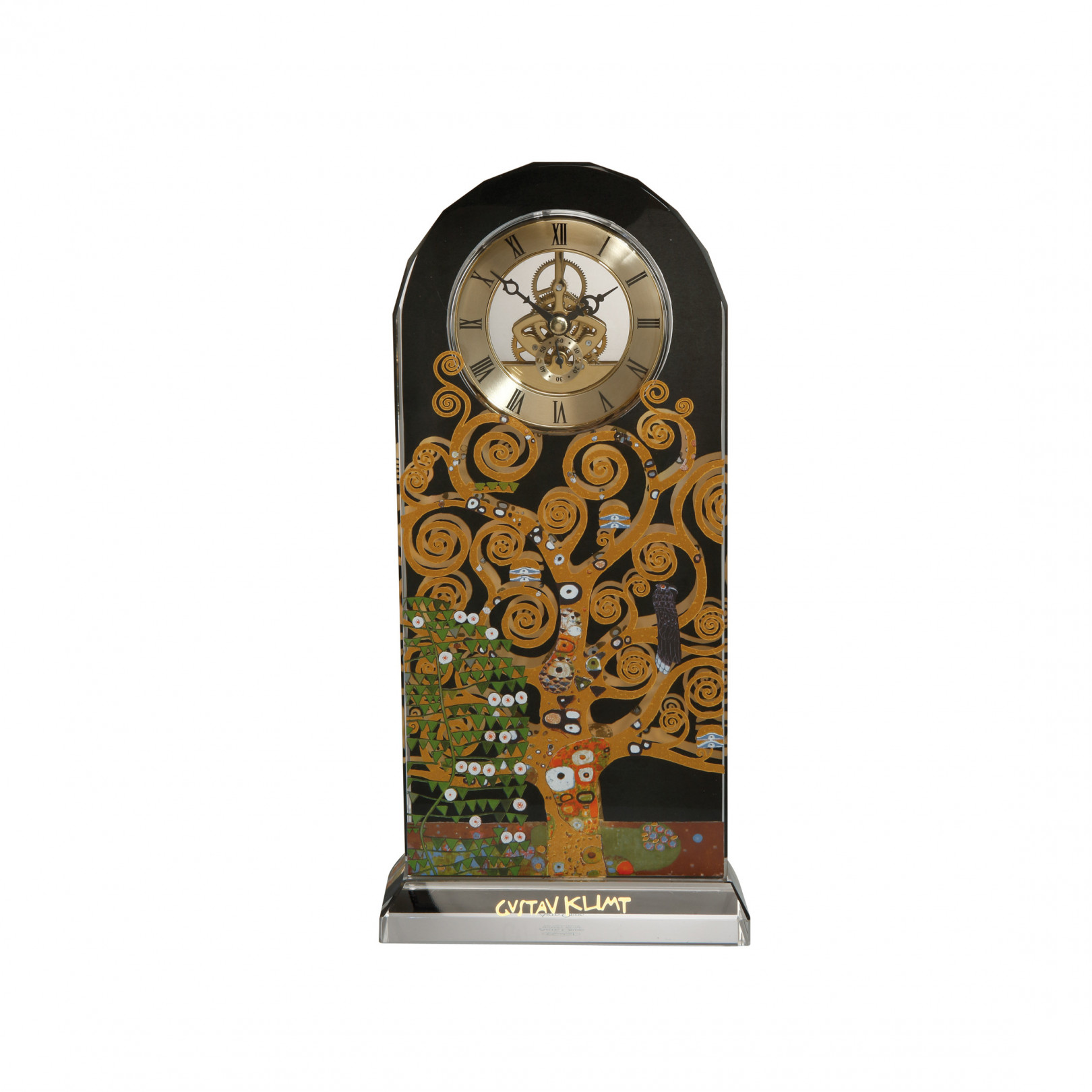 G.Klimt - Drzewo życia - Zegar szklany 32 cm Goebel