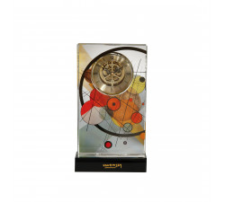 Zegar szklany 22 cm - W.Kandinsky - Kręgi w kręgu - Goebel