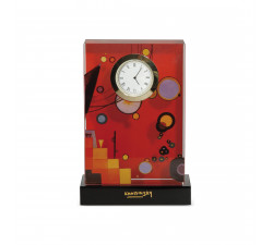 Zegar szklany 15,5 cm - W.Kandinsky - Heavy Red - Goebel