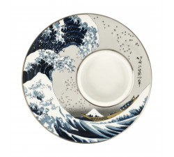 Świecznik 12 cm K. Hokusai - Wielka fala - Goebel