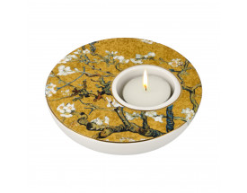 Świecznik-12-cm-V-van-Gogh-Kwiat-migdałowca-złoty-Goebel