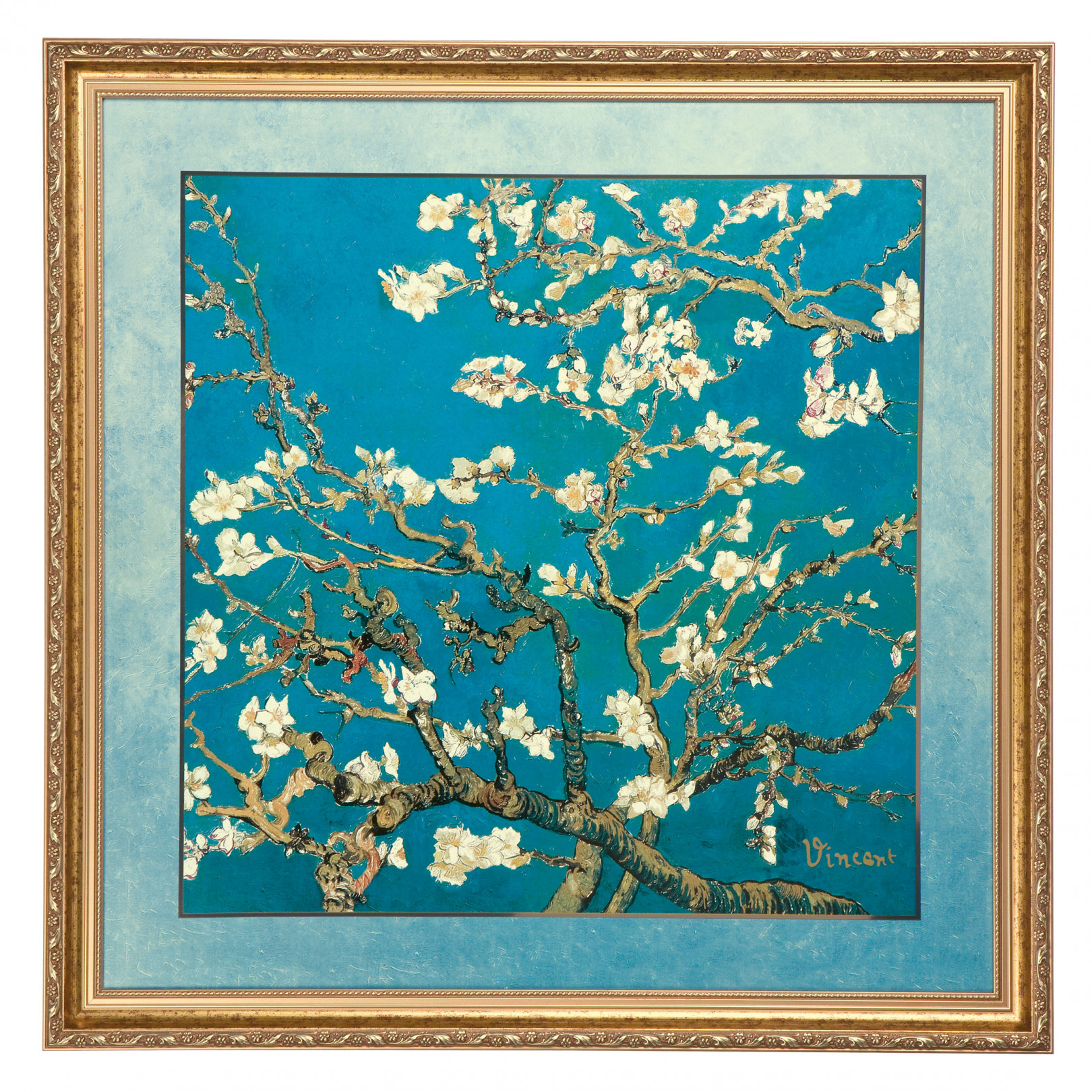 Obraz na porcelanie 68 cm V. van Gogh -Kwiat migdałowca niebieski -  Goebel