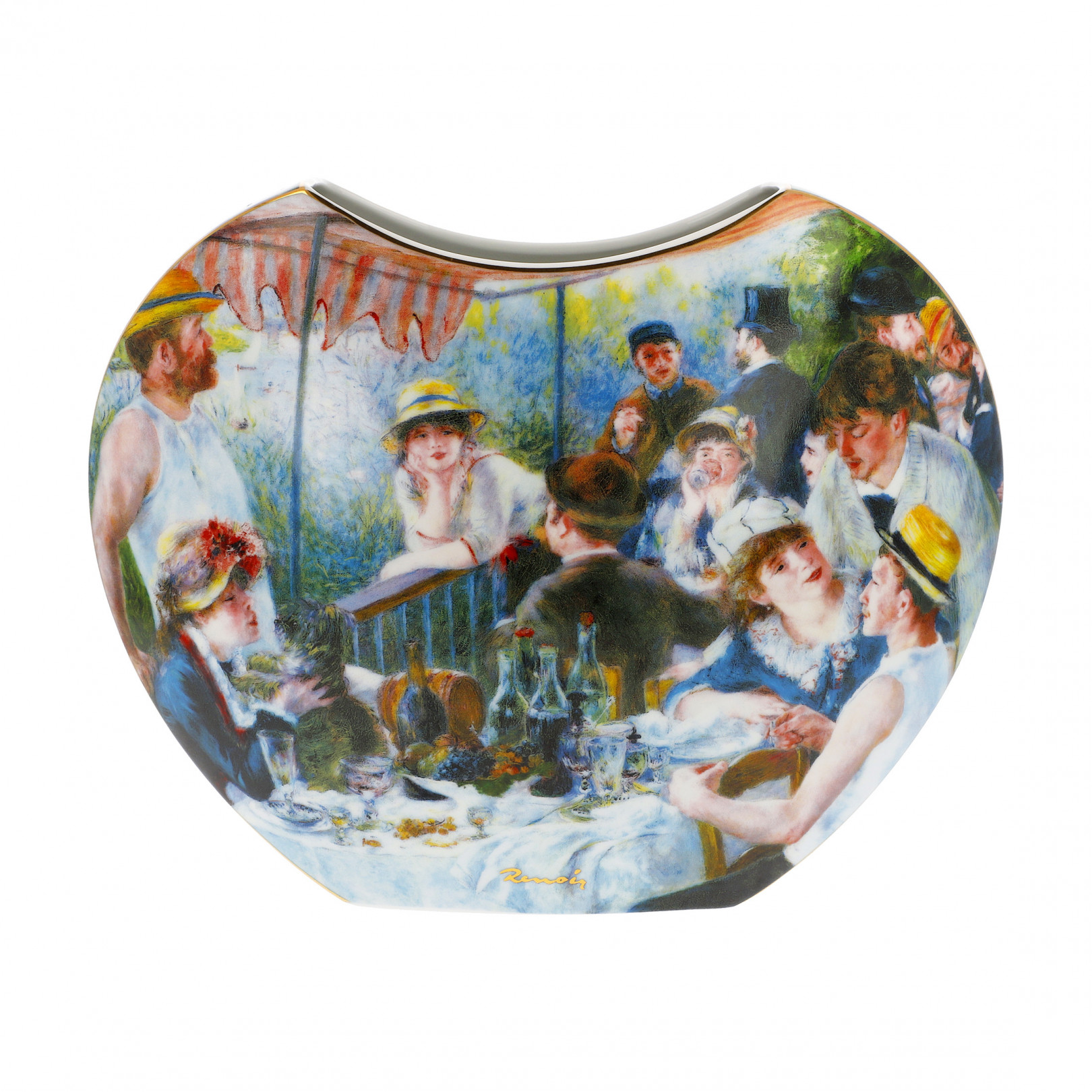Wazon 20 cm A.Renoir - Śniadanie wioślarzy - Goebel