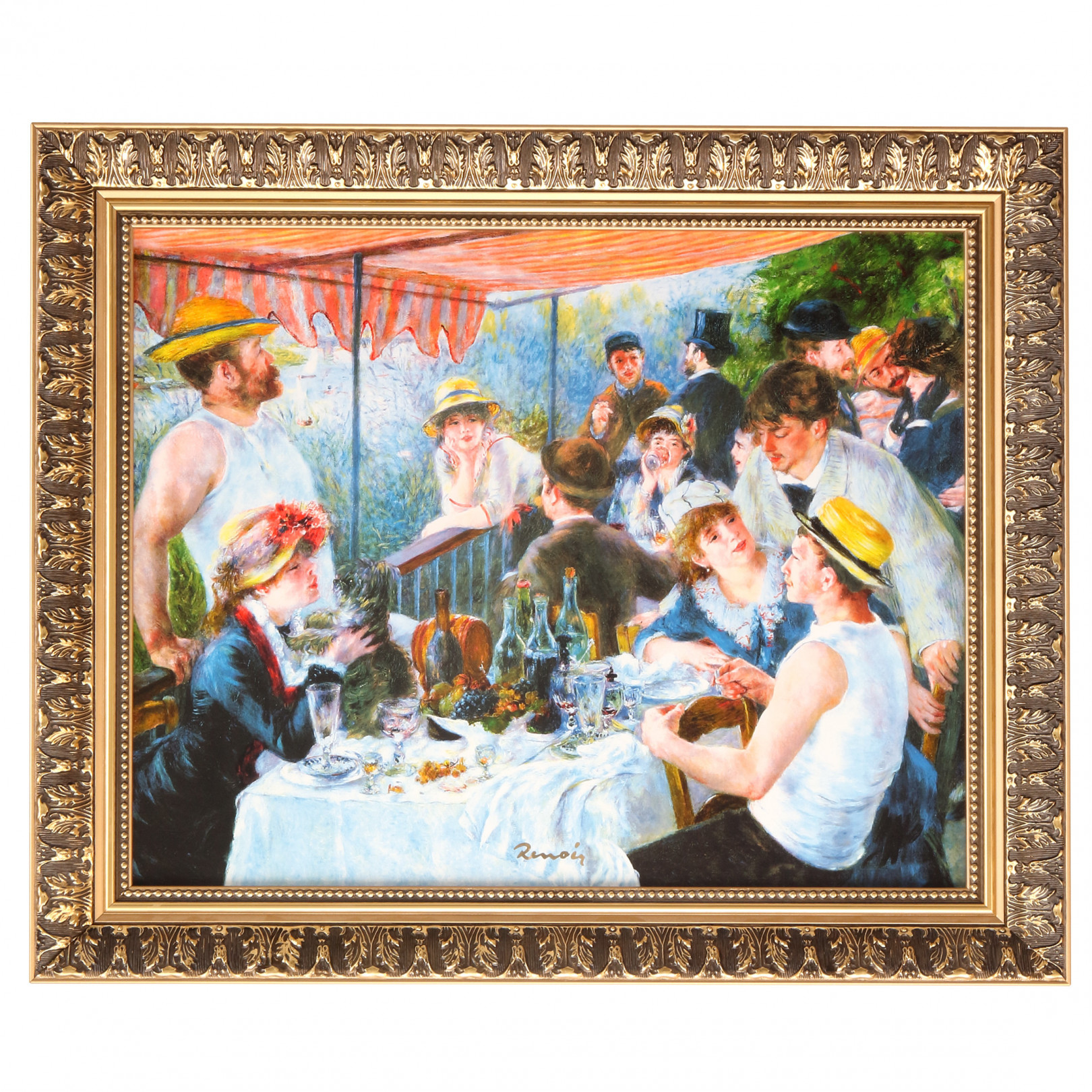 Obraz na porcelanie 60 cm A.Renoir - Śniadanie wioślarzy -  Goebel
