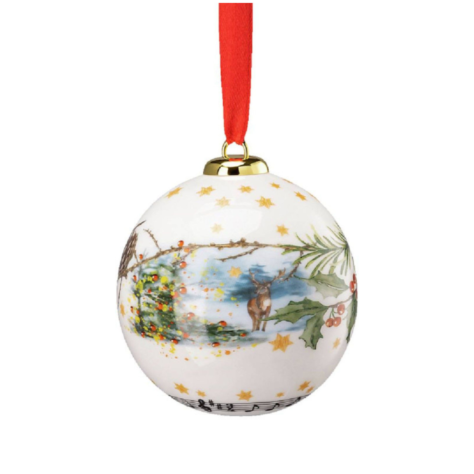 Bombka porcelanowa Renifer Hutschenreuther 6 cm