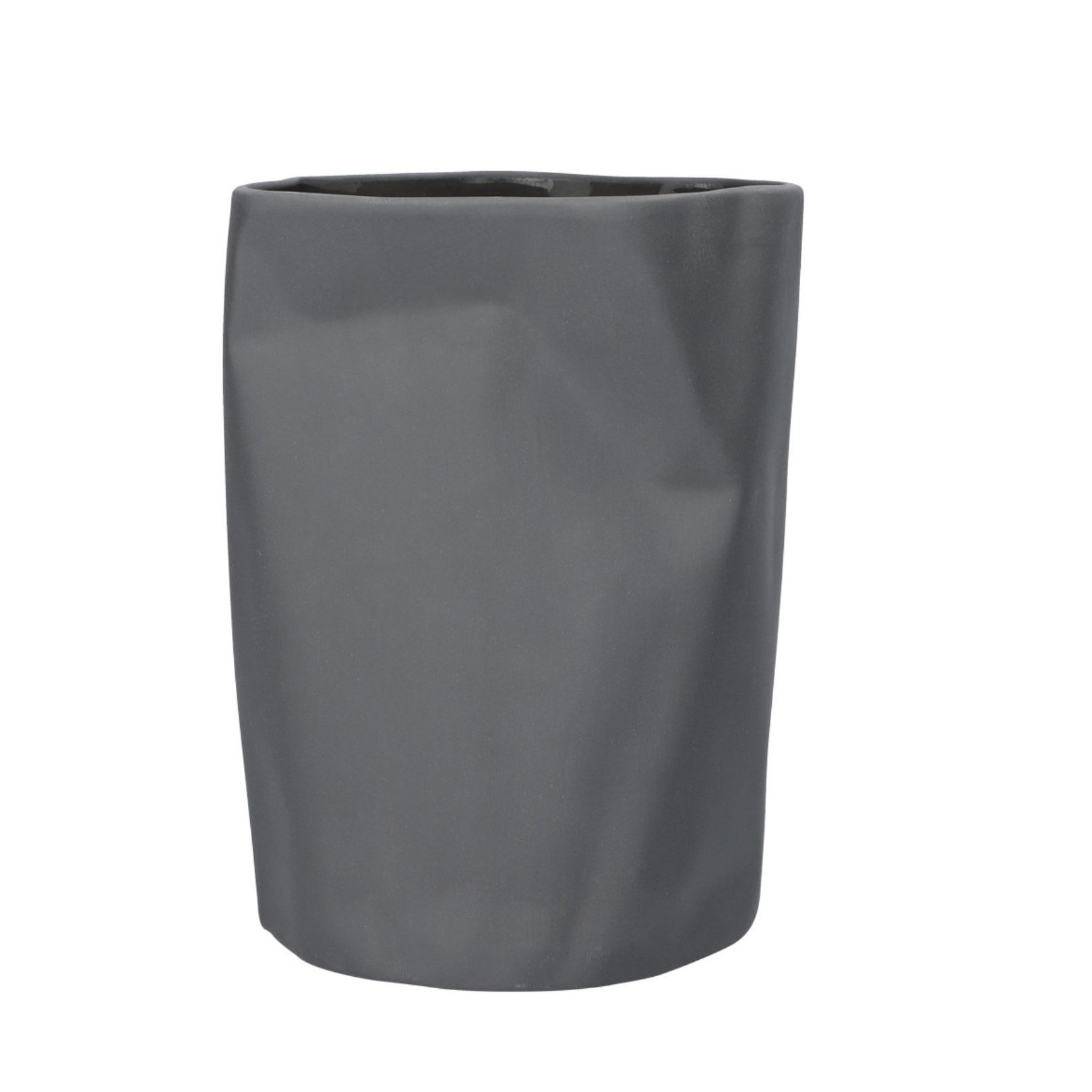 Wazon Pogięty czarny 20 cm Ćmielów