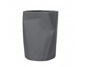 Wazon Pogięty czarny 20 cm Ćmielów
