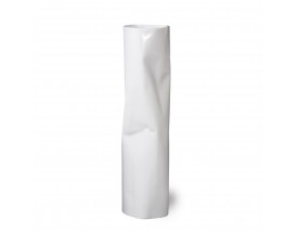 Wazon Pogięty biały 33 cm Ćmielów