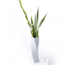 Wazon Twist biały 25 cm Ćmielów