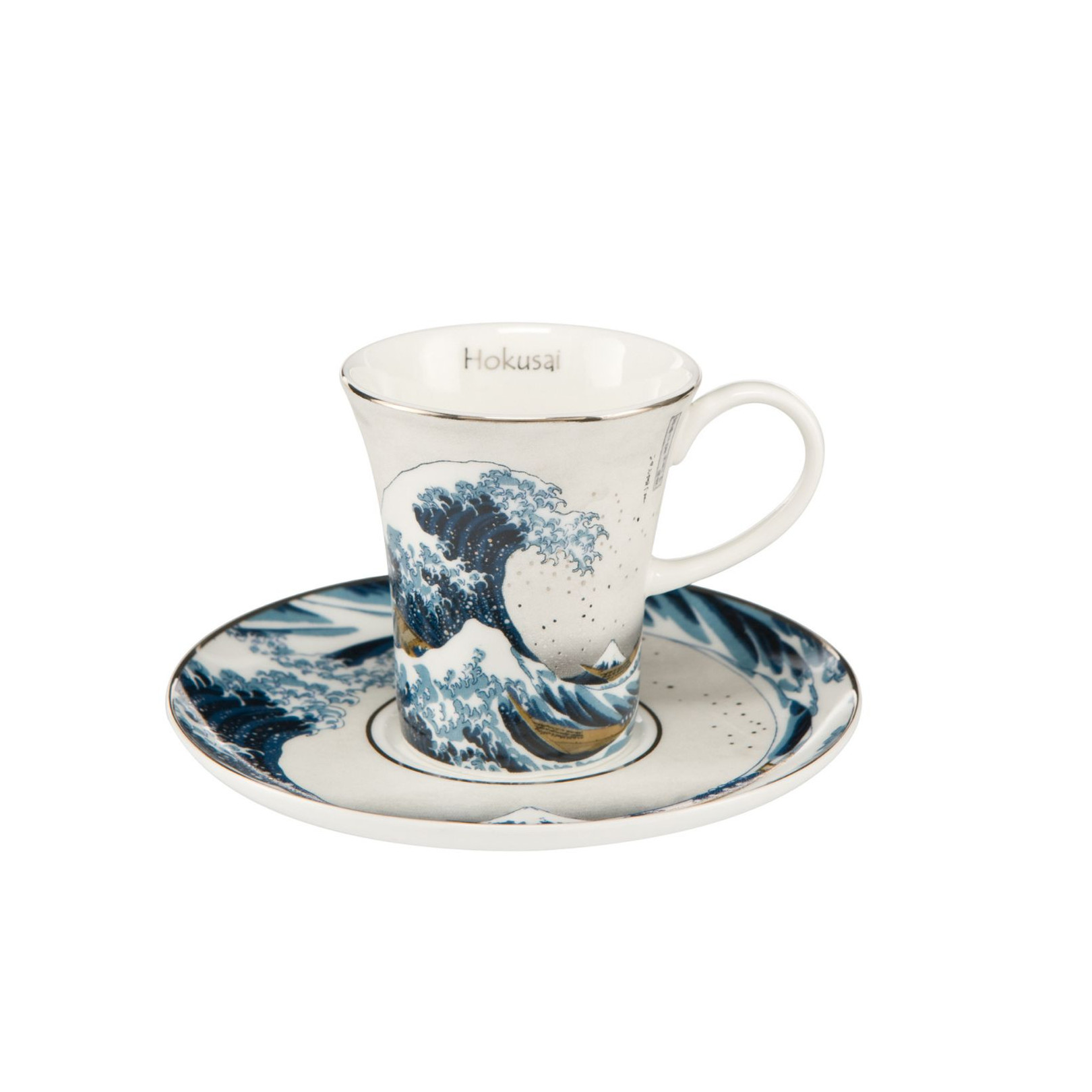 Filiżanka espresso K.Hokusai - Wielka fala - Goebel
