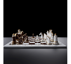 Szachy porcelanowe - Ćmielów Koneser